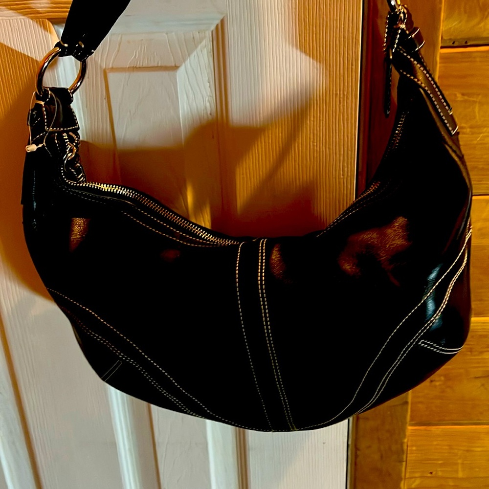 Coach Black Hobo Shoulder Bag Leather